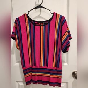 Cable and Guage colorful sweater